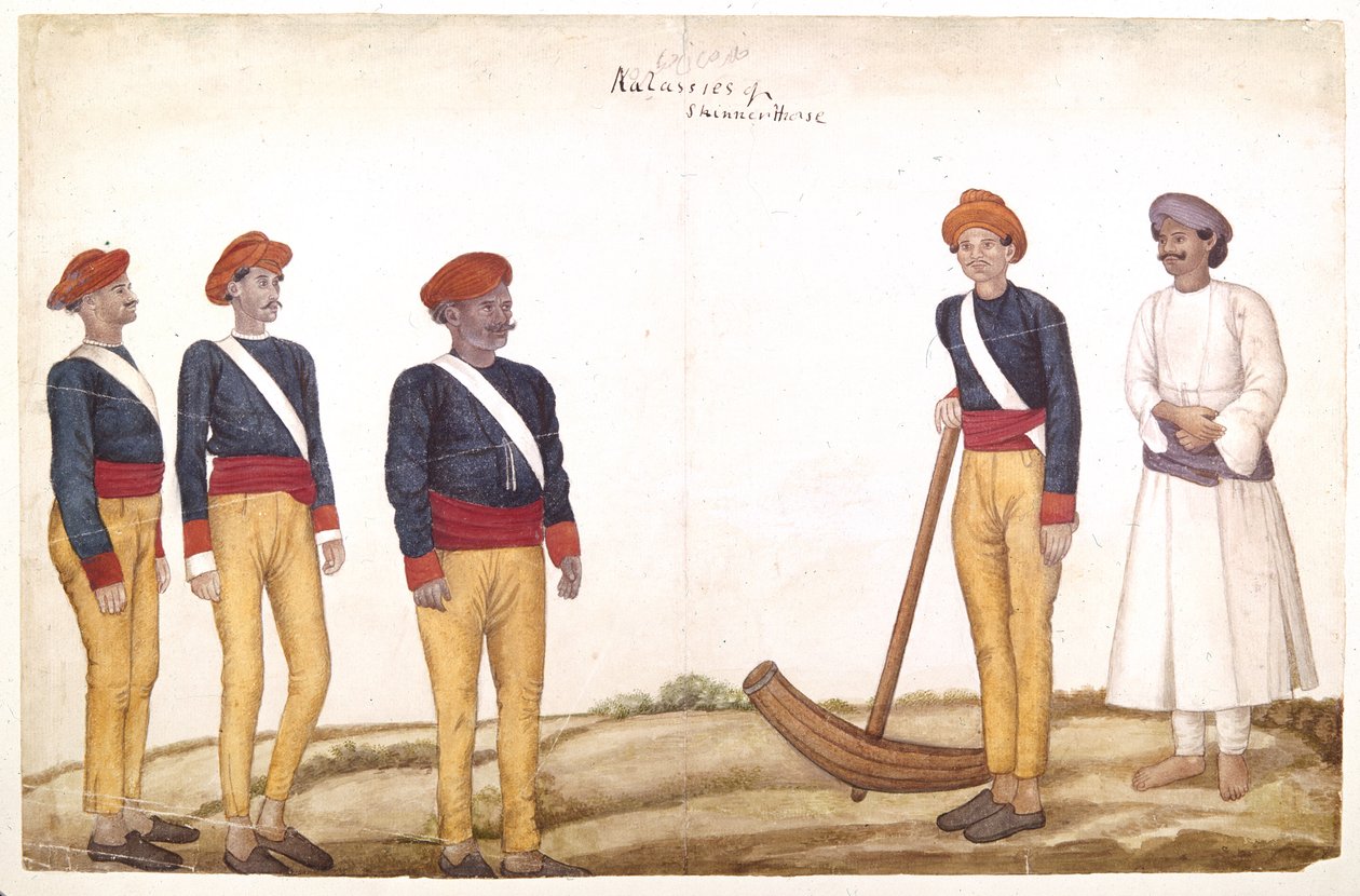 Tent Orderlies, 1820-30 körül (akvarell, papír) alkotó: Persian School