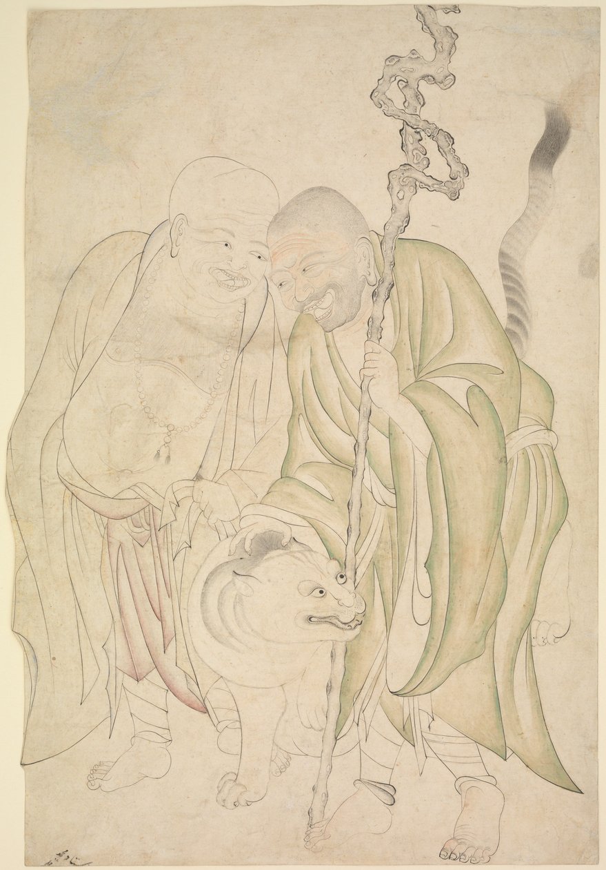 Két Lohan, 1480 körül (Tinta és átlátszó akvarell papíron) alkotó: Persian School