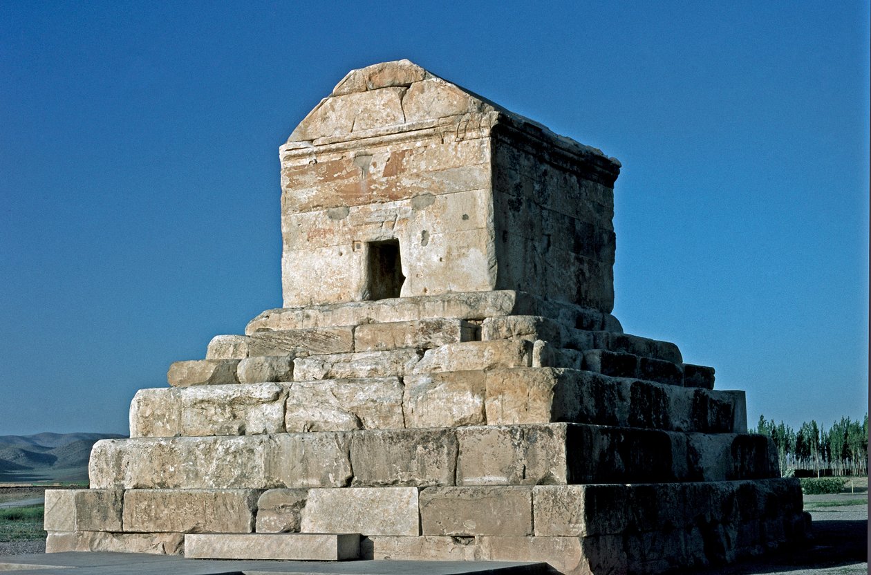 Kilátás II. Kürosz sírjára, Pasargades helyére, ie 6. században alkotó: Persian School