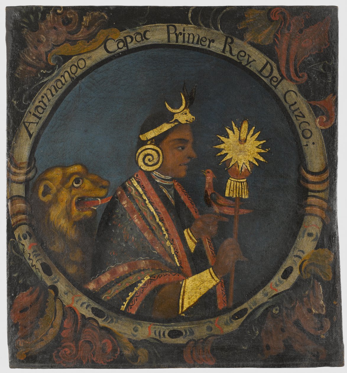 Manco Capac, 1. inka király, 18. század közepe alkotó: Peruvian School
