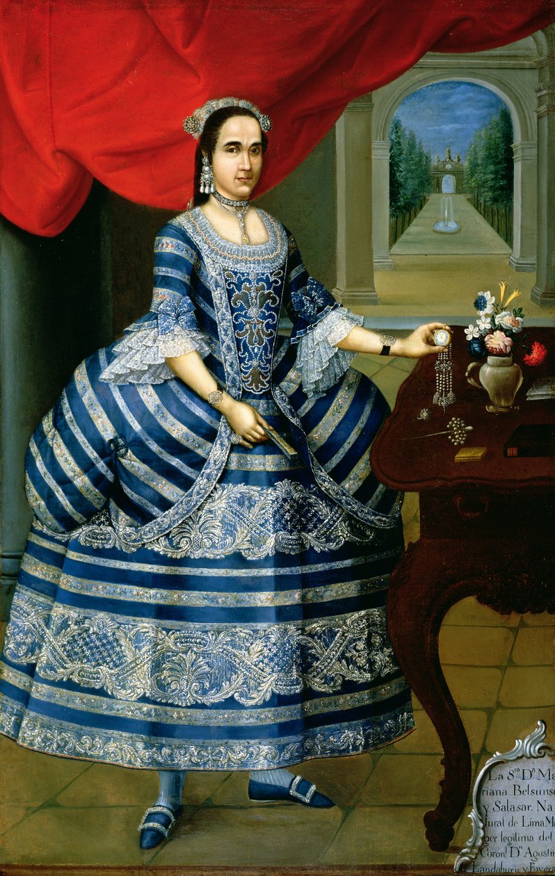 Dona Mariana Belsunse és Salasar alkotó: Peruvian School