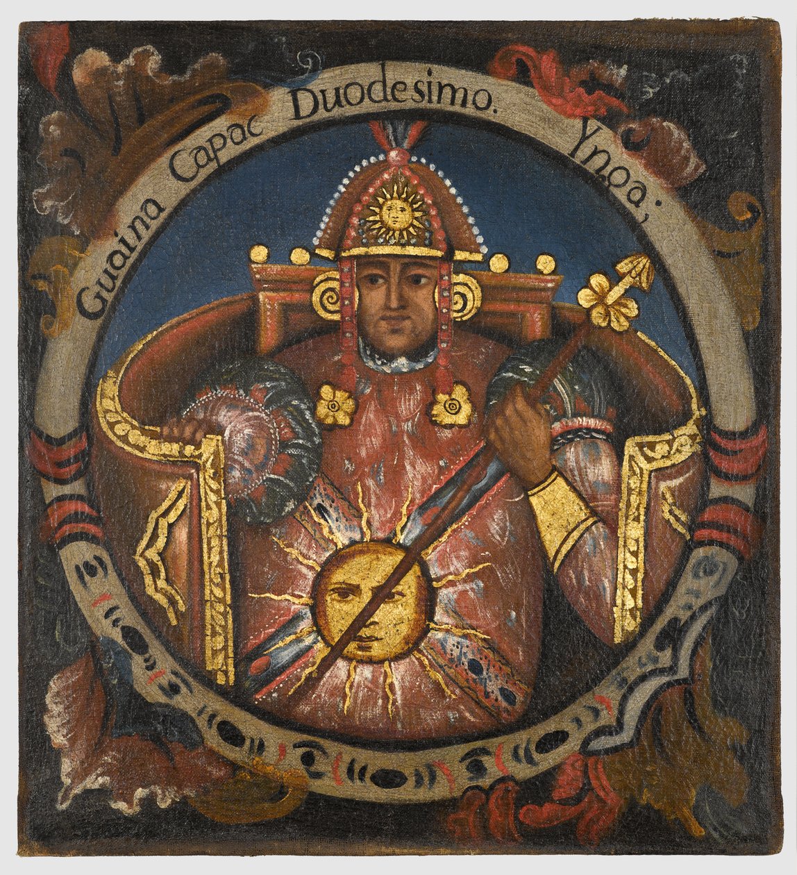Huayna Capac, 12. inka király, Cuzco Iskola, 18. század közepe alkotó: Peruvian School