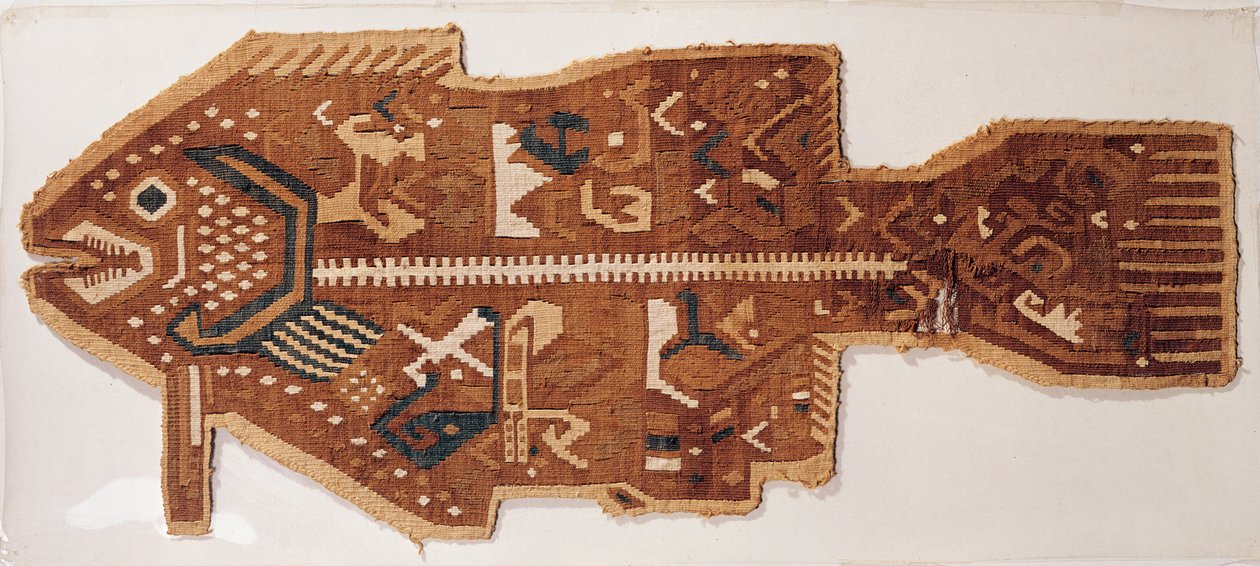 Hal gyapjú hasított kárpit (textil) alkotó: Peruvian School