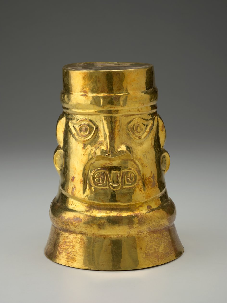 Kero (ceremoniális ivóedény), 1000-1476 körül (aranyötvözet) alkotó: Peruvian Shool