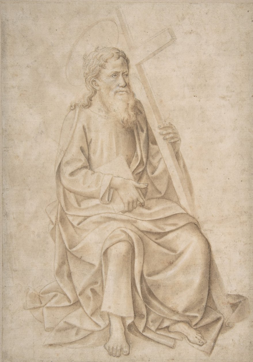 Ülő Szent Fülöp, kezében egy könyv és egy kereszt, 1422-57. alkotó: Pesello Peselli
