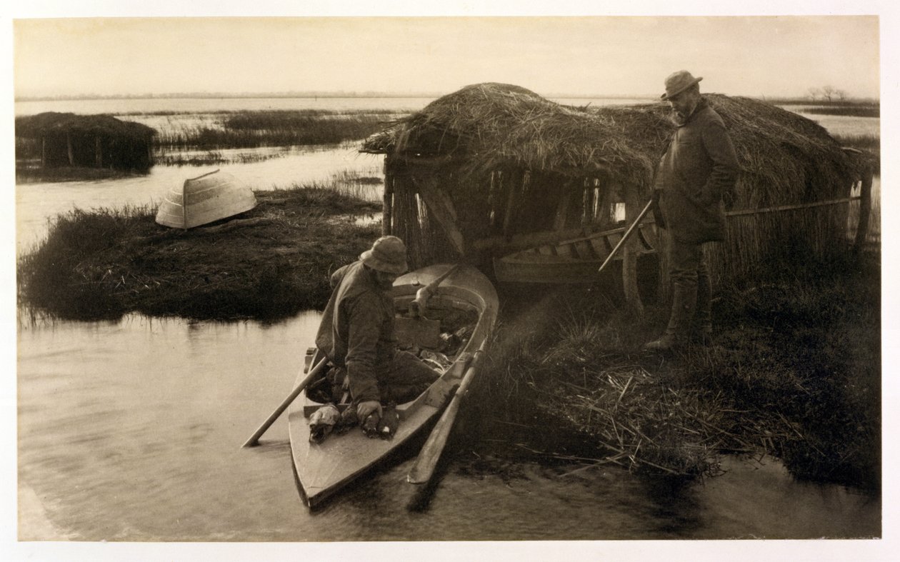 The Fowler Returns, Life and Landscape on the Norfolk Broads, 1886 körül alkotó: Peter Emerson und Thomas Goodall