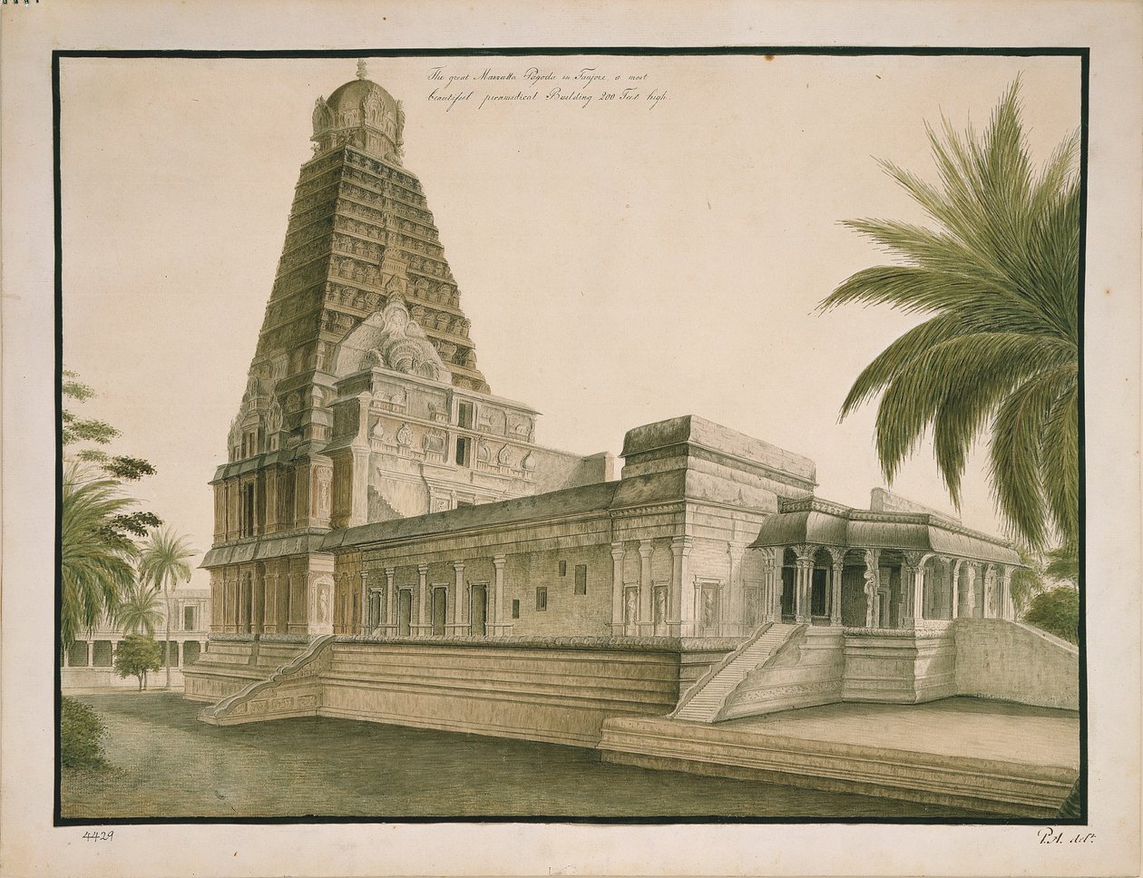 A Nagy Maratta Pagoda Tanjourban alkotó: Peter Anker