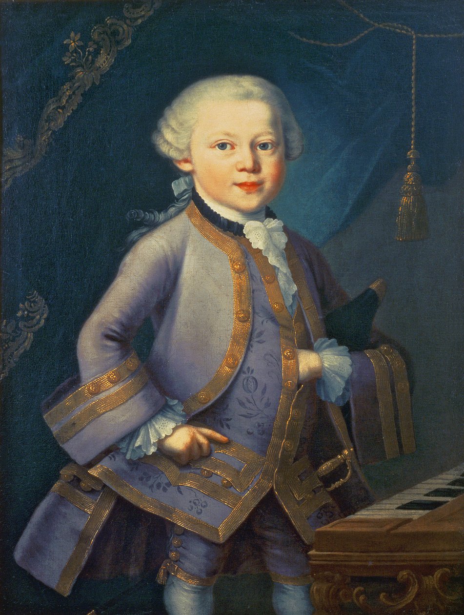 Wolfgang Amadeus Mozart (1756-91), 1763 alkotó: Peter Anton Lorenzoni