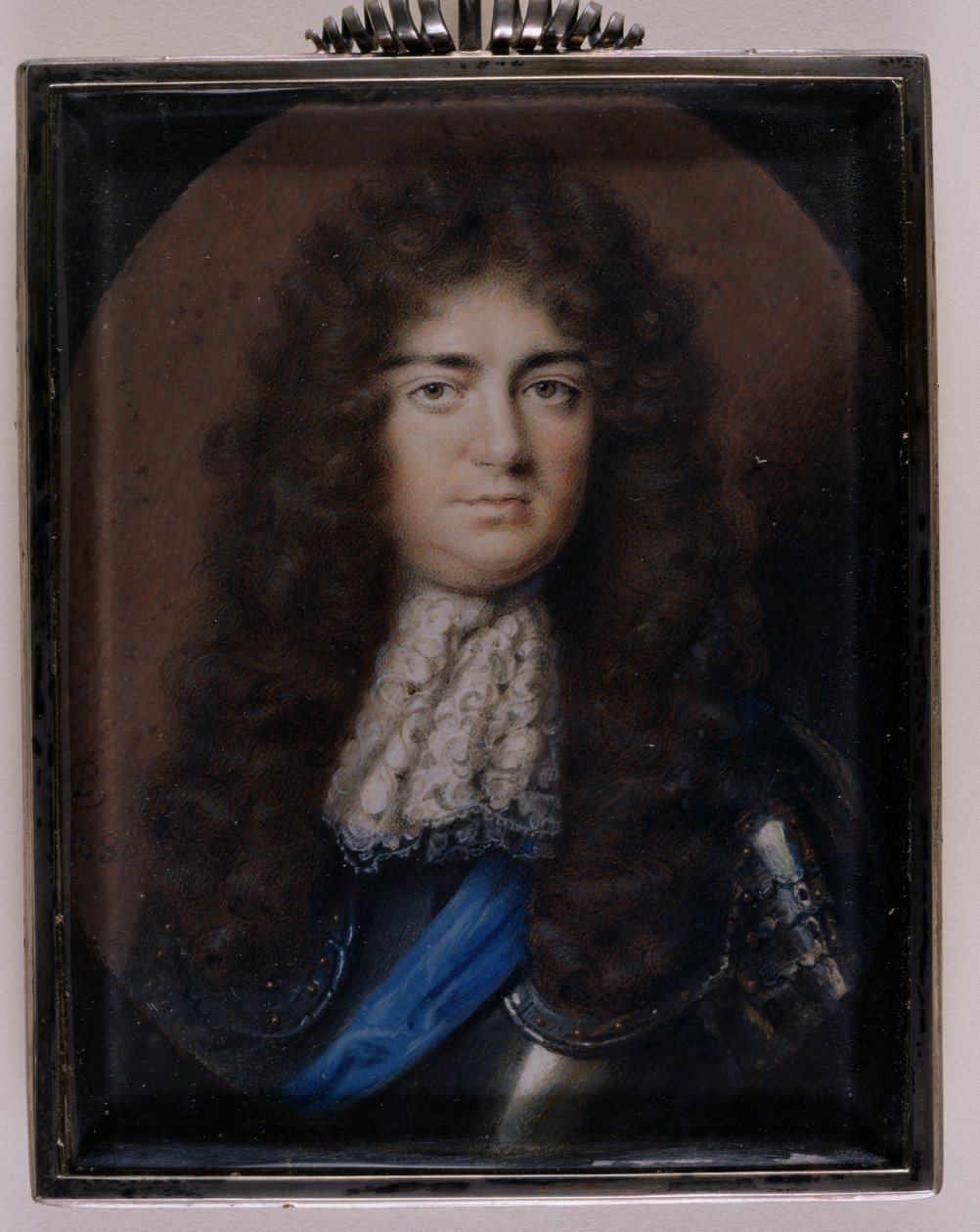 Christopher Monck, Albemarle 2. hercegének (1653-88) miniatűr portréja 1680 (wc pergamen) alkotó: Peter Cross