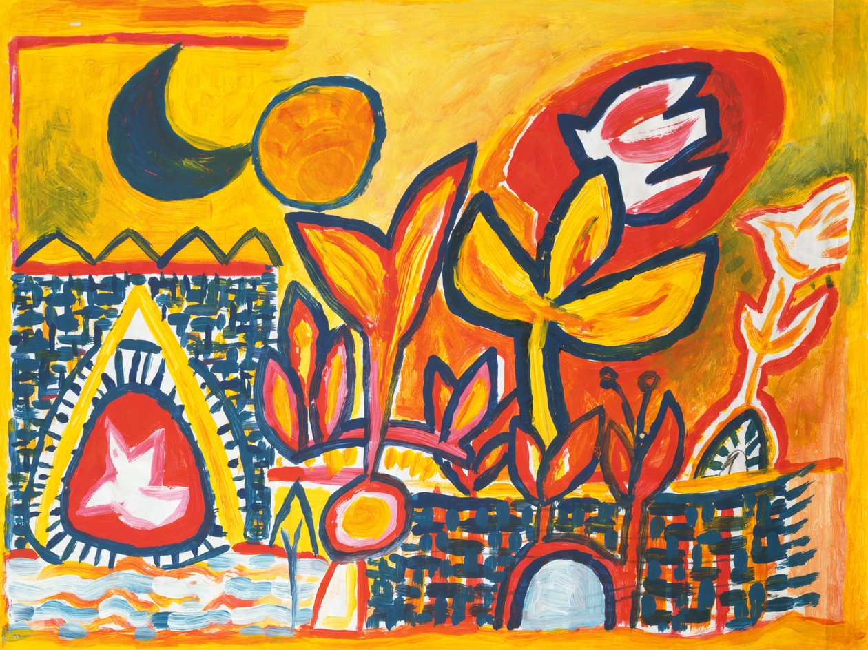 Dal a napnak és a holdnak, 1990 (guache) alkotó: Peter Davidson