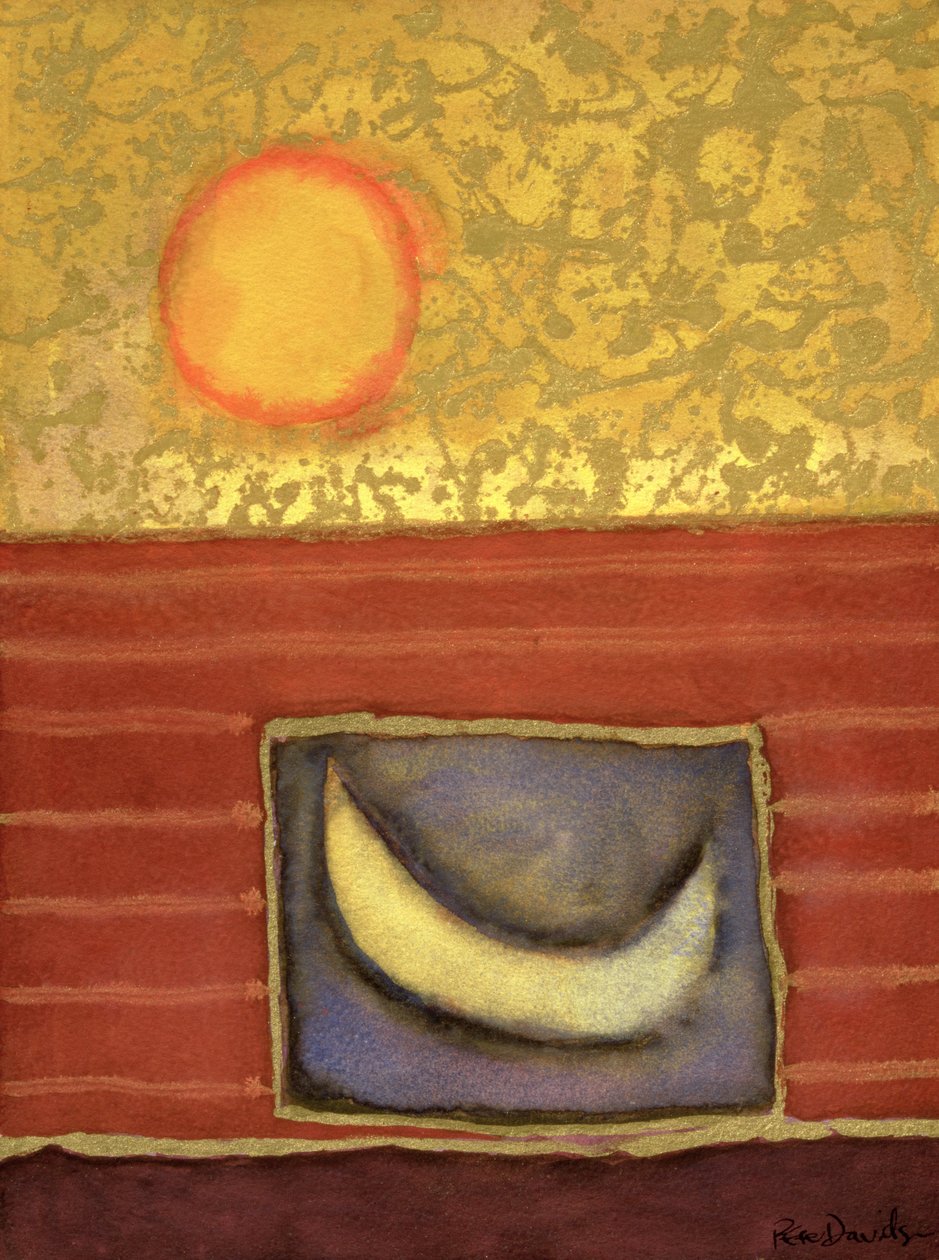A Nap felkel, miközben a Hold alszik, 1990 (vegyes média papíron) alkotó: Peter Davidson