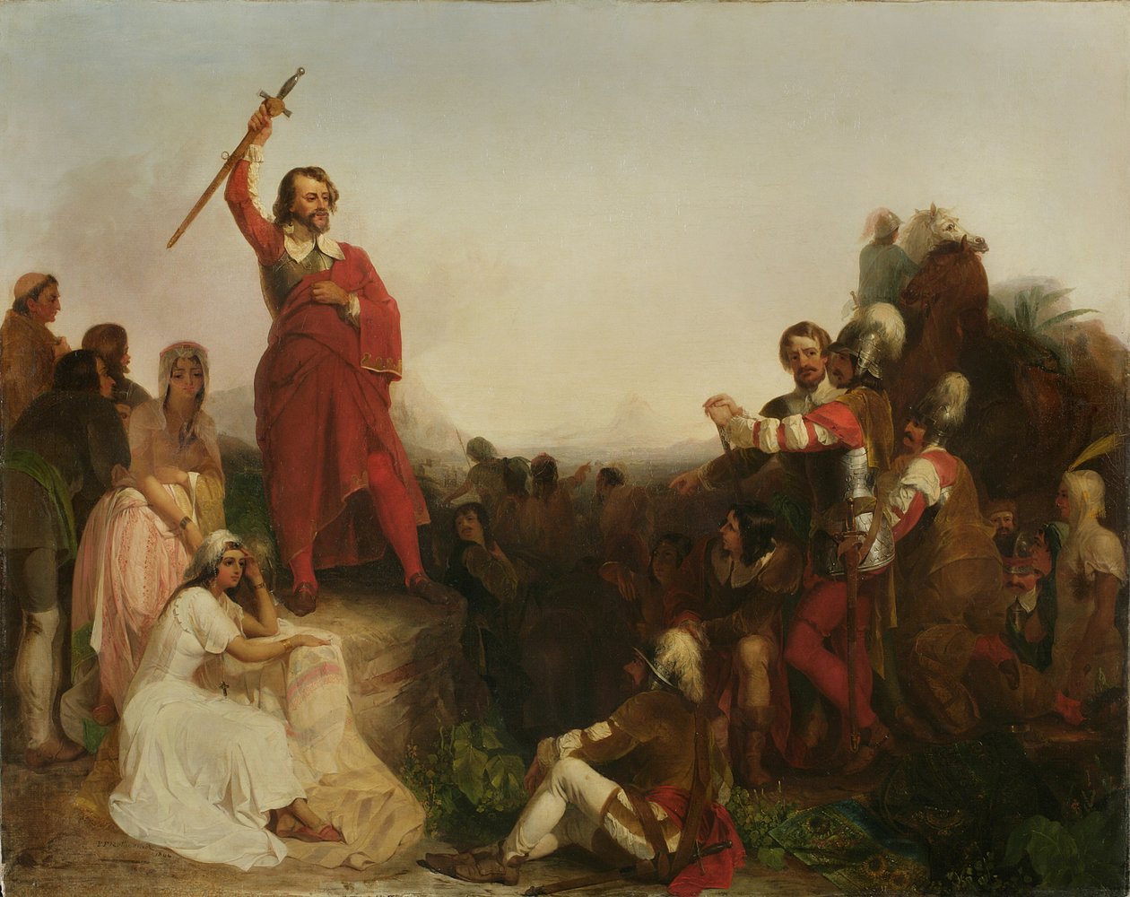 Cortez első látképe Mexikó városáról, 1844 alkotó: Peter Frederick Rothermel