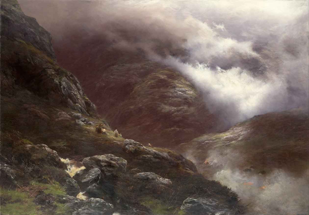 A glencoe-i mészárlás után alkotó: Peter Graham