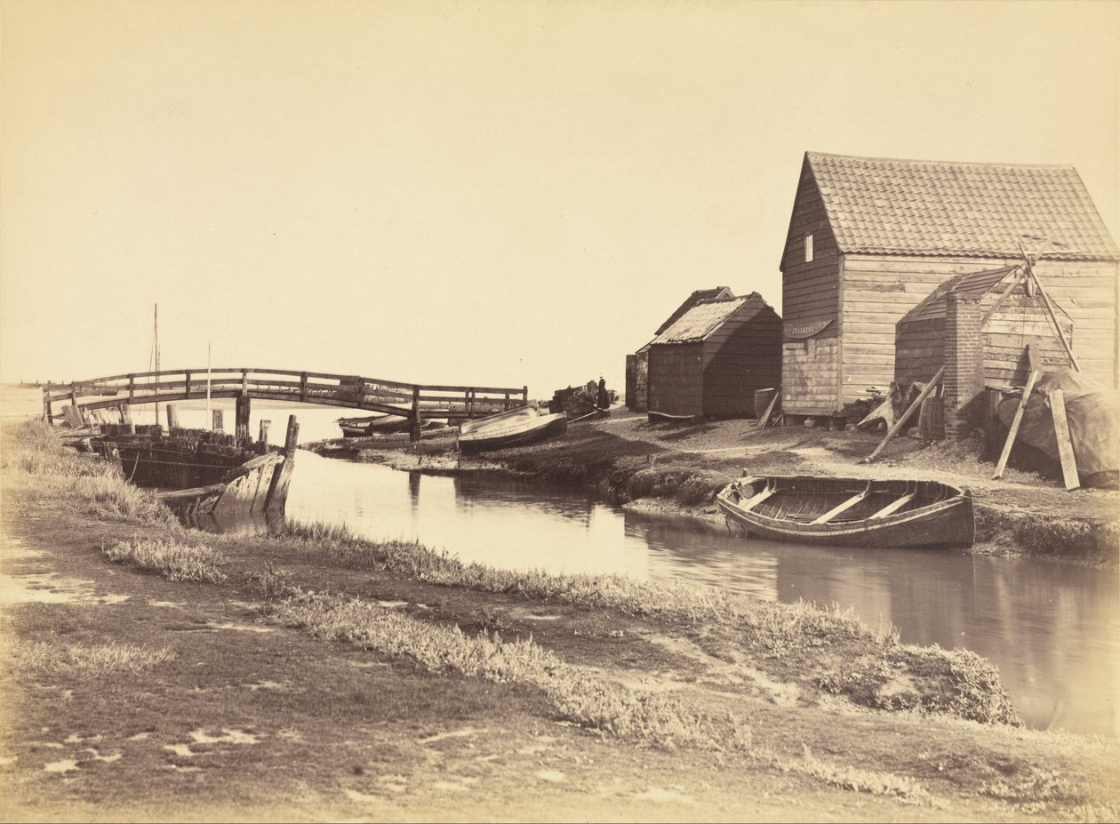 Tidal Creek és Old Warehouses Southwoldtól délre, Suffolk alkotó: Peter Henry Emerson