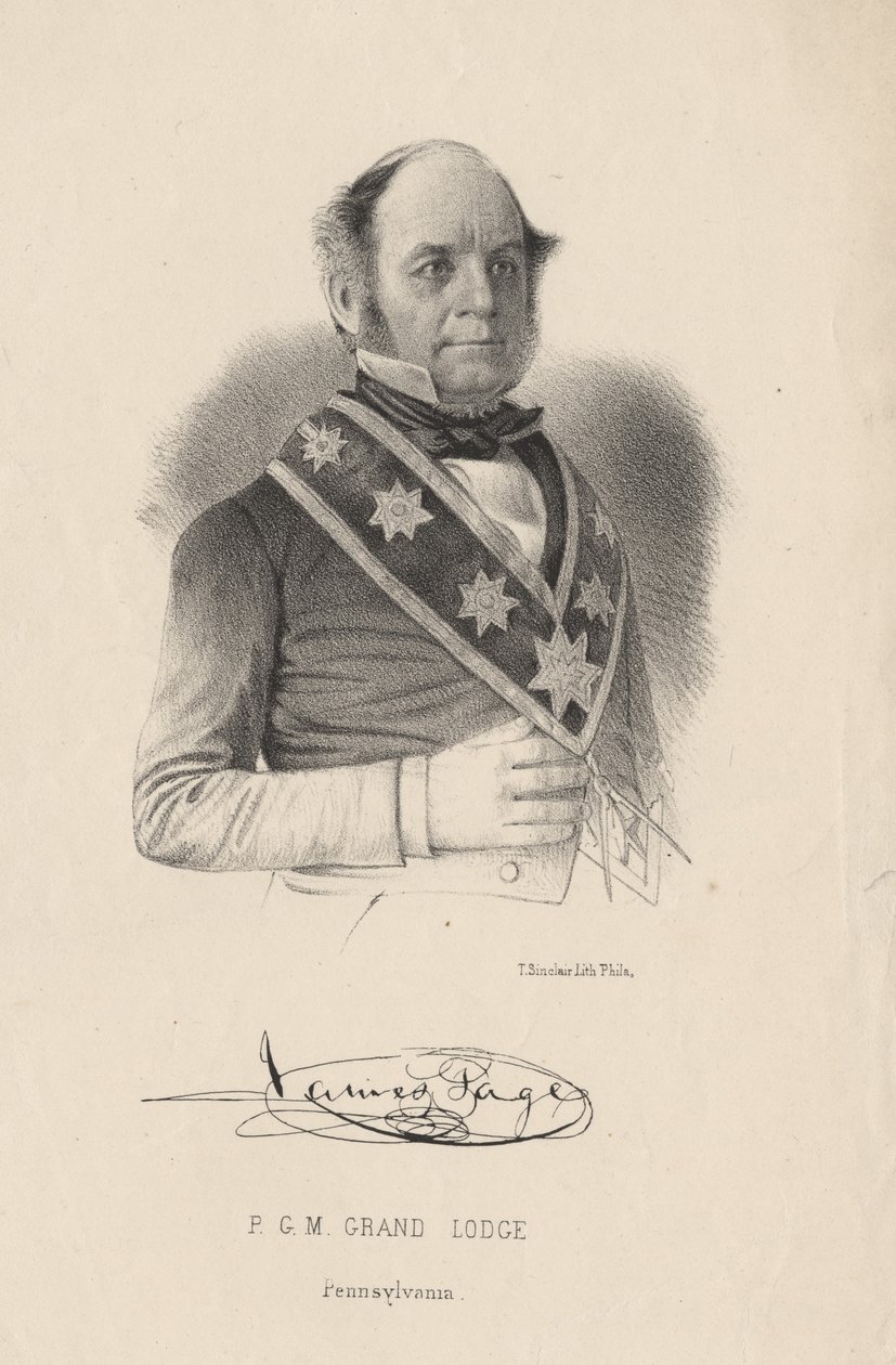 James Page, T. Sinclair litója, 1849 alkotó: Peter Kramer