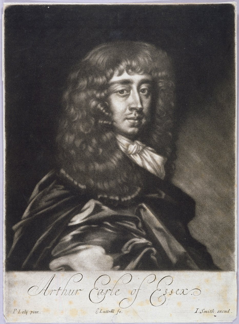 Arthur Capel (1631-83) Essex grófja, vésette Edward Luttrell (kb. 1650-1724) és John Smith (kb. 1652-1742) (mezzotint) alkotó: Peter Lely
