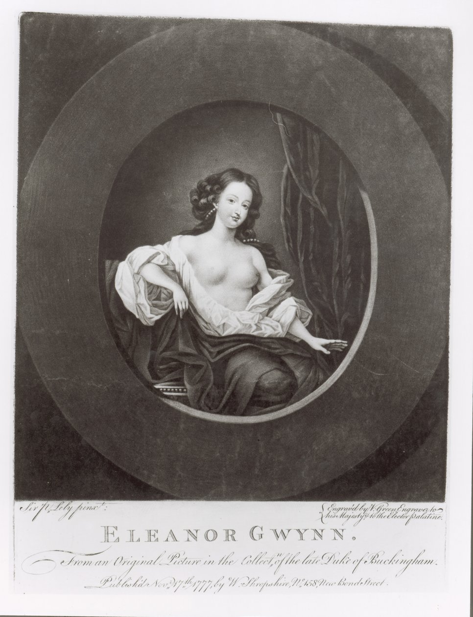 Eleanor (Nell) Gwynne (1650-87) vésette Valentine Green (1739-1813) 1777 alkotó: Peter Lely