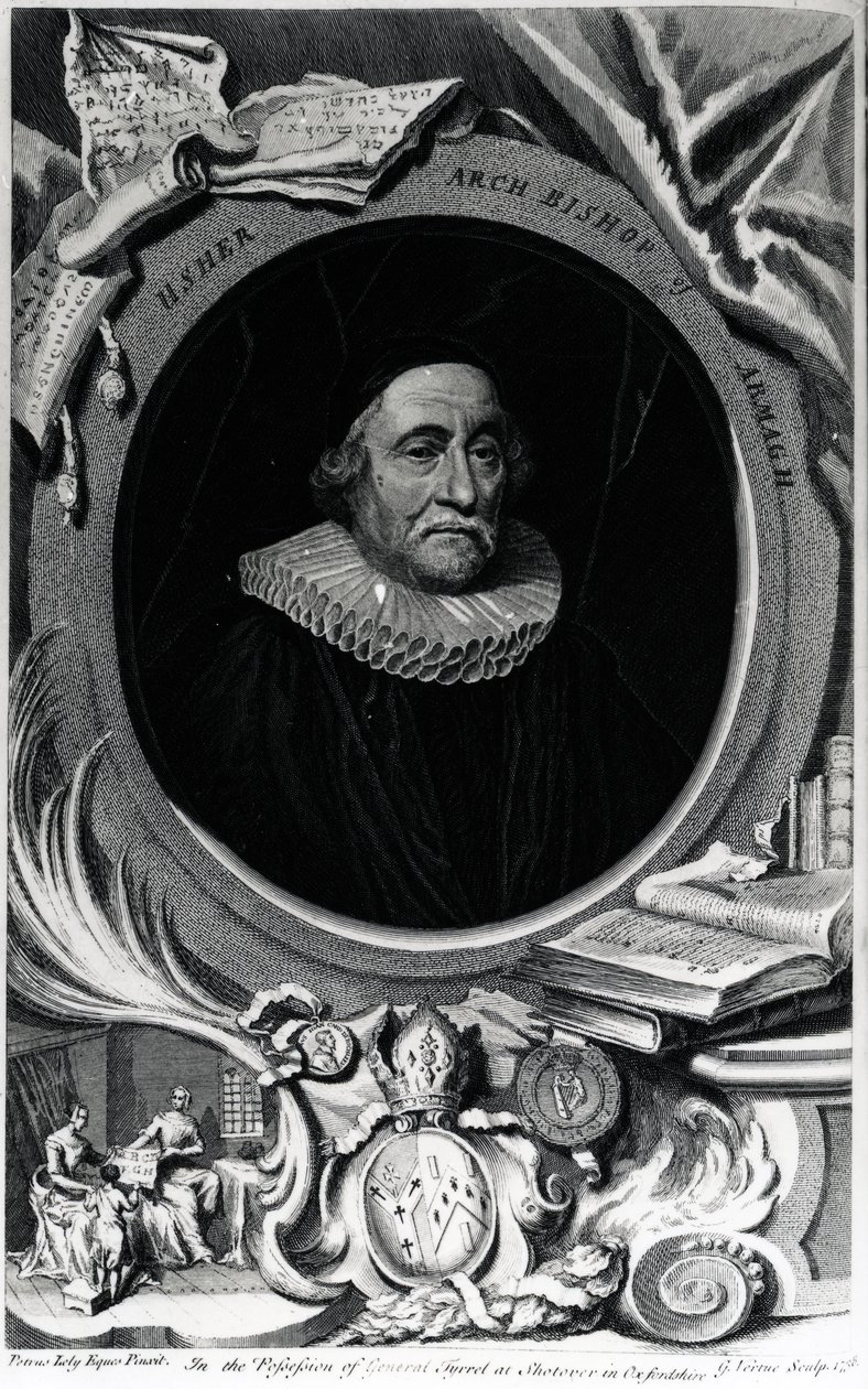 James Ussher, George Vertue metszete, 1738 alkotó: Peter Lely