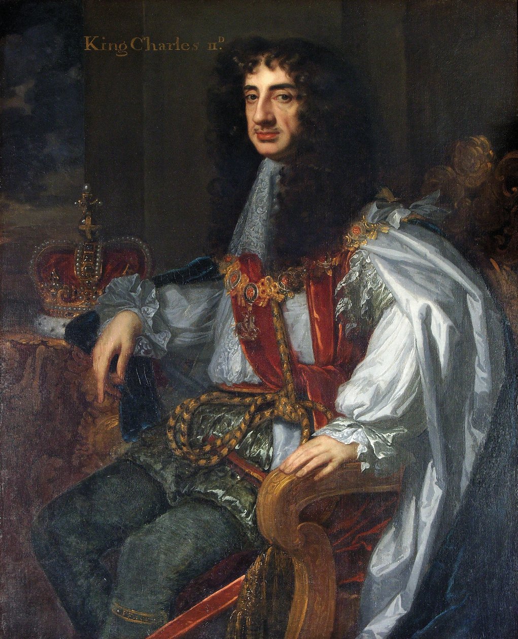 II. Károly király harisnyakötő köntösben alkotó: Peter Lely