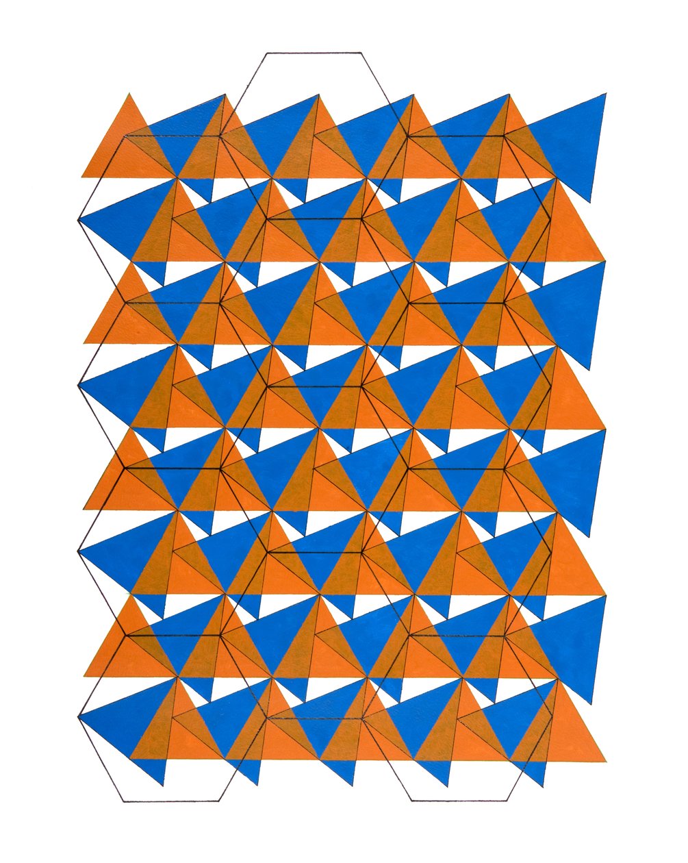Fedő rácsok, 2007 (akril papíron) alkotó: Peter McClure