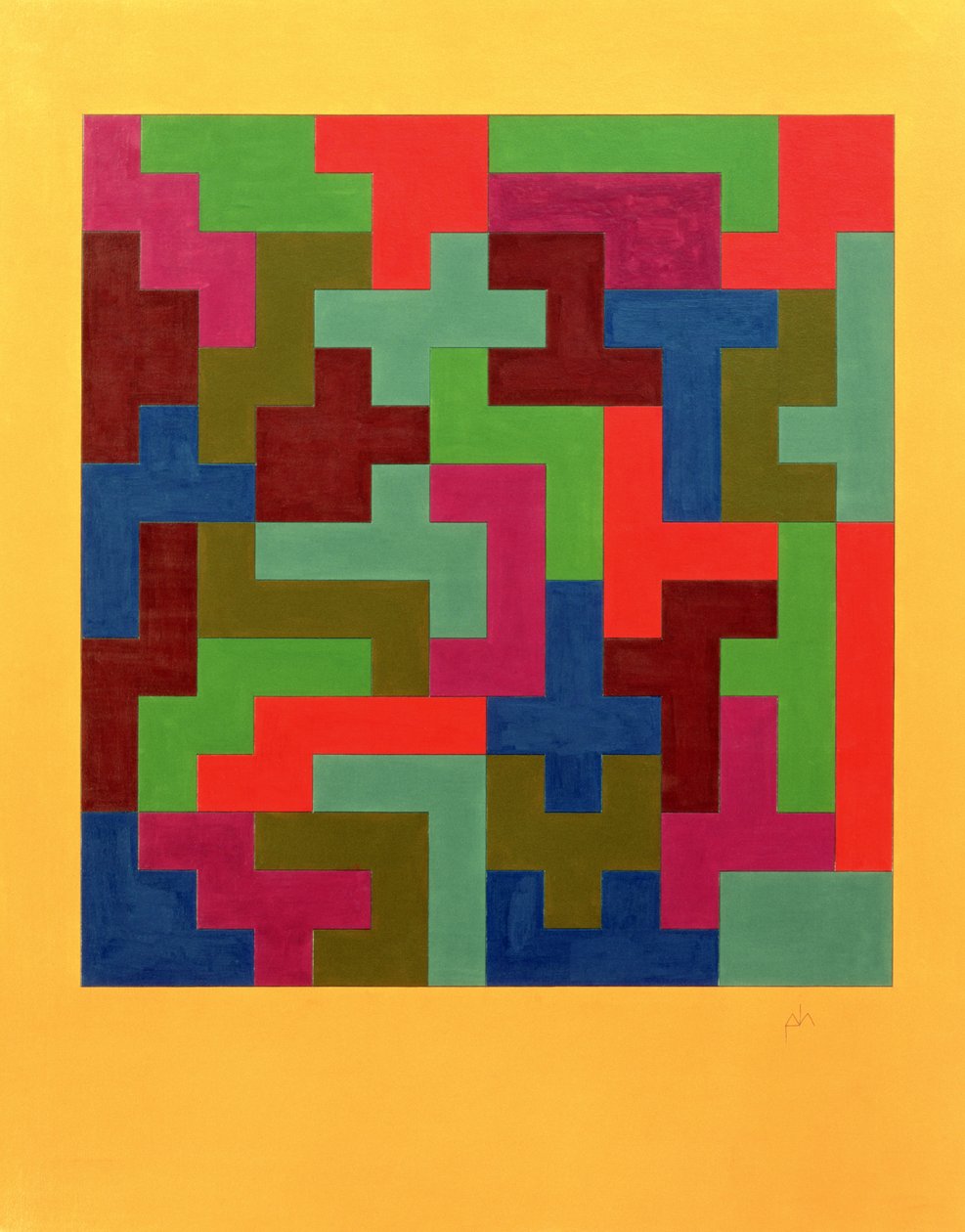 Puzzle II, 1988 (tempera papíron) alkotó: Peter McClure