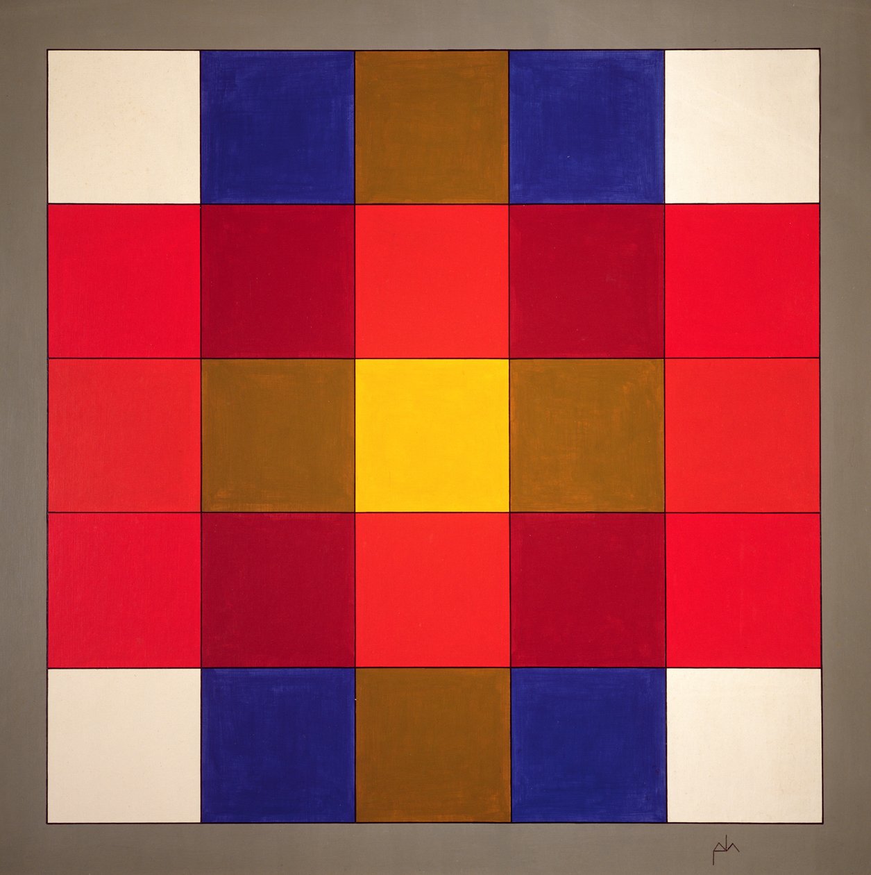 Subliminal Yellow Cross, 1986 (akril, fa) alkotó: Peter McClure