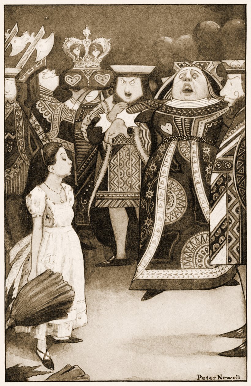 Le a fejével, illusztráció Lewis Carrolls Alices kalandjai Csodaországban, 1901 alkotó: Peter Newell