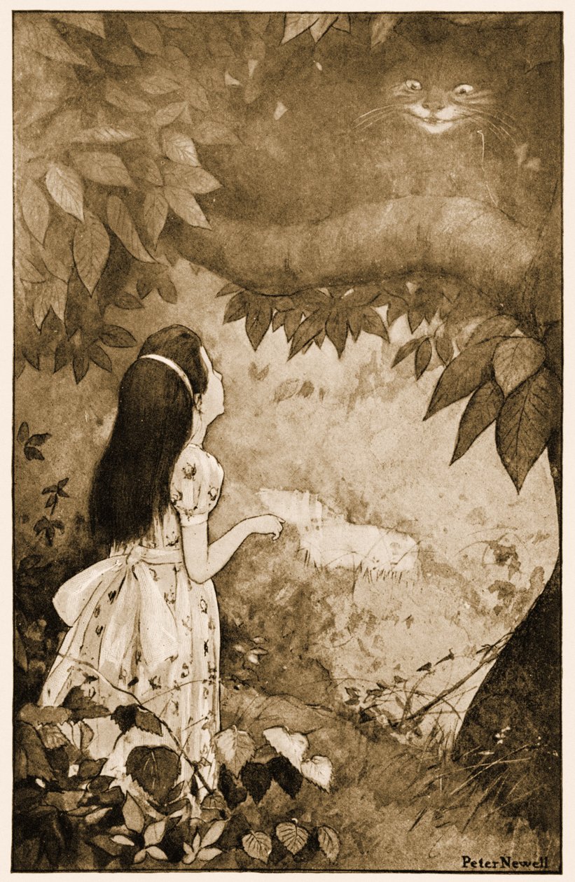 Ezúttal elég lassan eltűnt, illusztráció a Lewis Carrolls Alices Adventures in Wonderland, 1901 című filmhez alkotó: Peter Newell