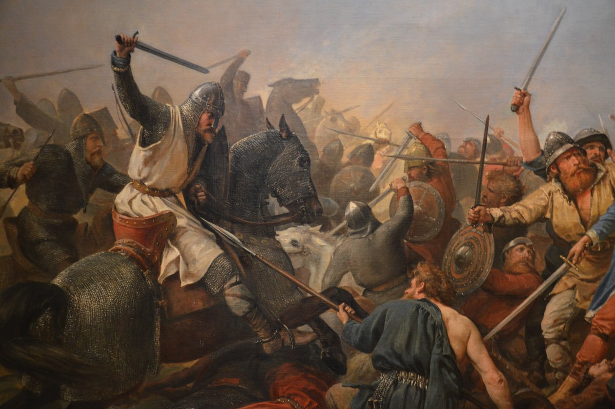 A Stamford Bridge -i csata alkotó: Peter Nicolai Arbo