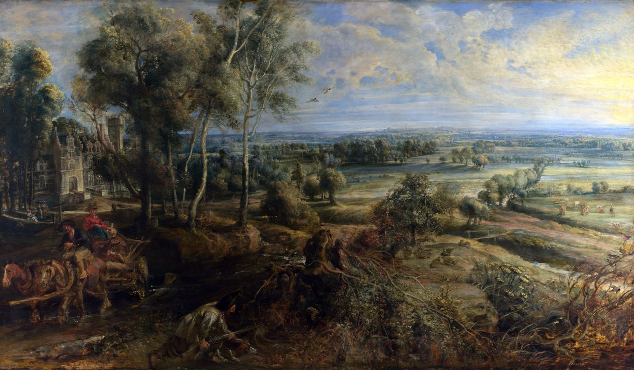 Kilátás Het Steenre a kora reggeli órákban alkotó: Peter Paul Rubens