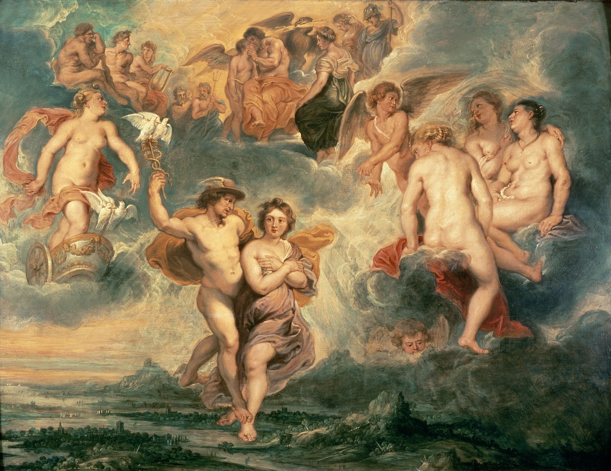 Psyche felemelkedése az Olümposzra alkotó: Peter Paul Rubens