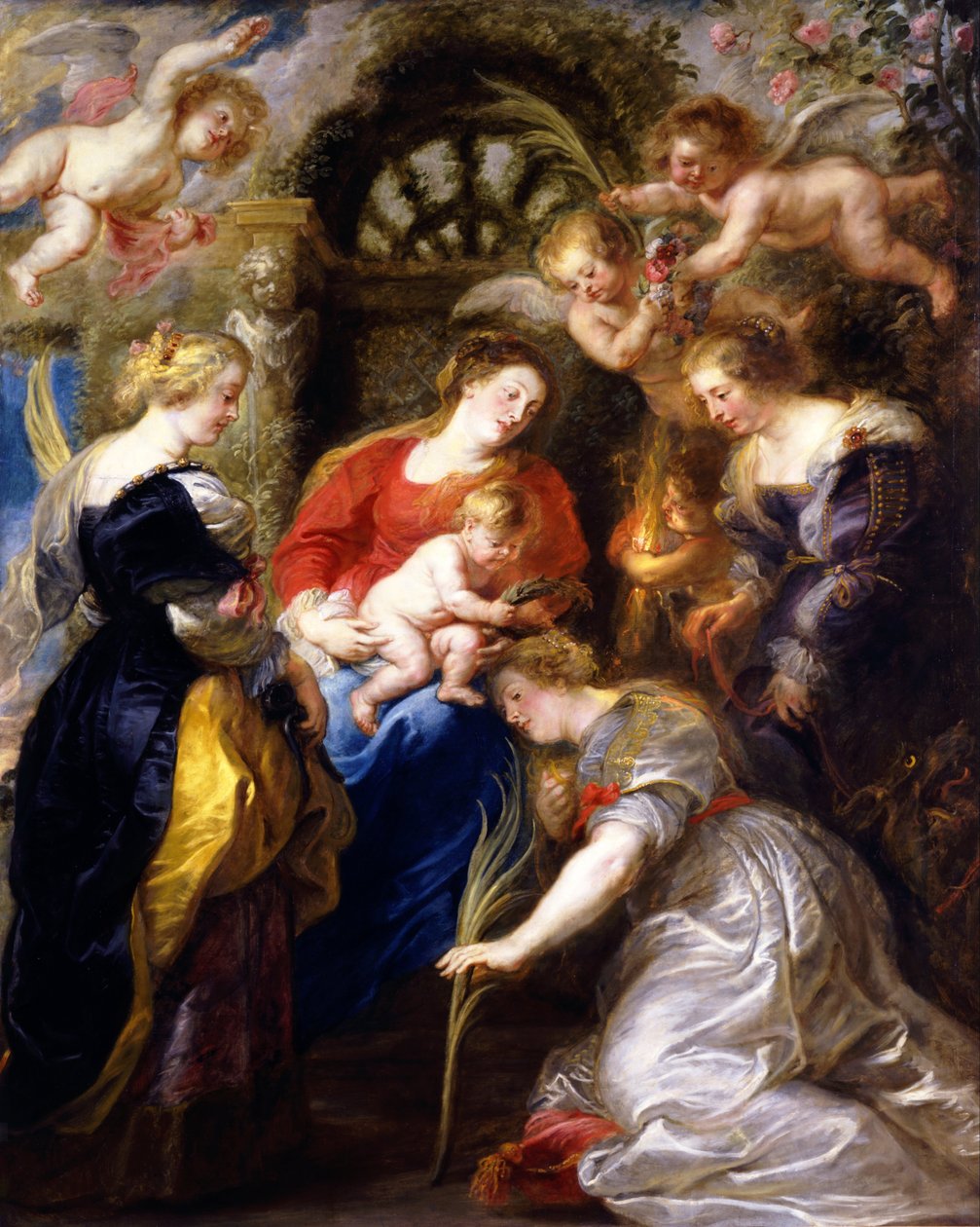 Szent Katalin koronázása alkotó: Peter Paul Rubens