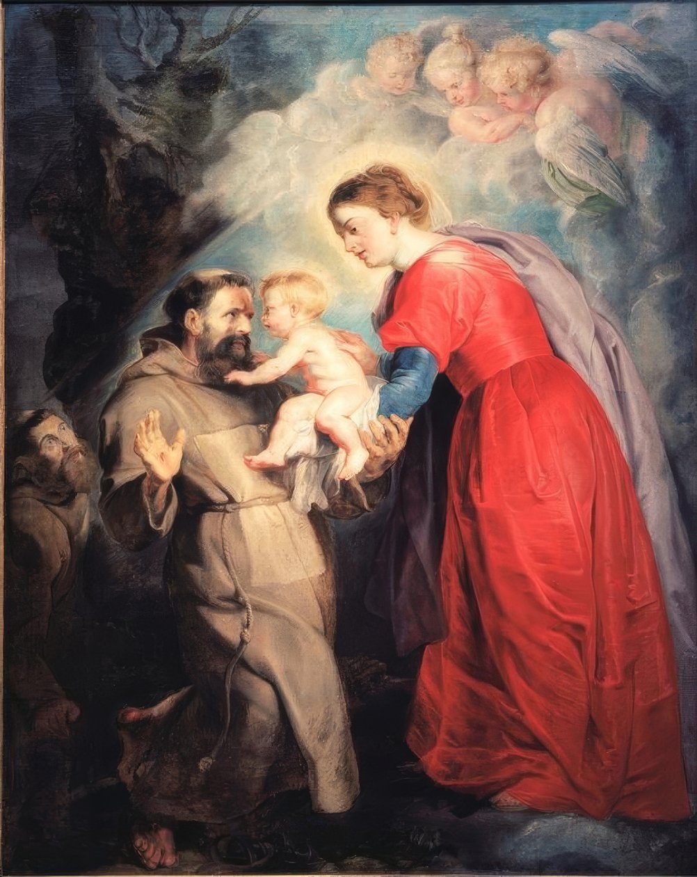 Utca. Ferenc befogadja a kis Jézust alkotó: Peter Paul Rubens
