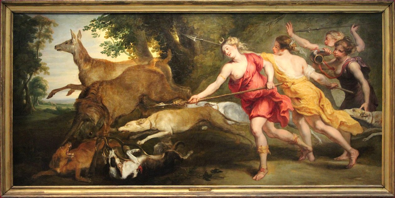 Diana Huntress és nimfái alkotó: Peter Paul Rubens