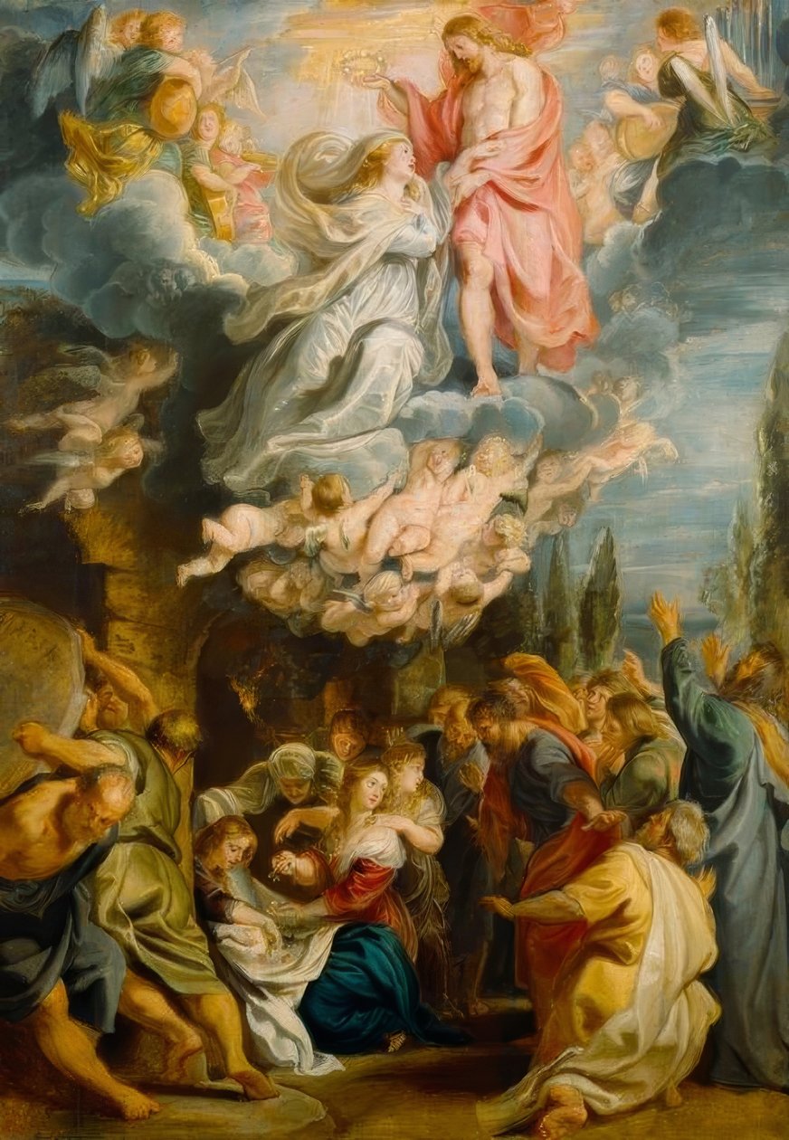 Mária mennybemenetele alkotó: Peter Paul Rubens