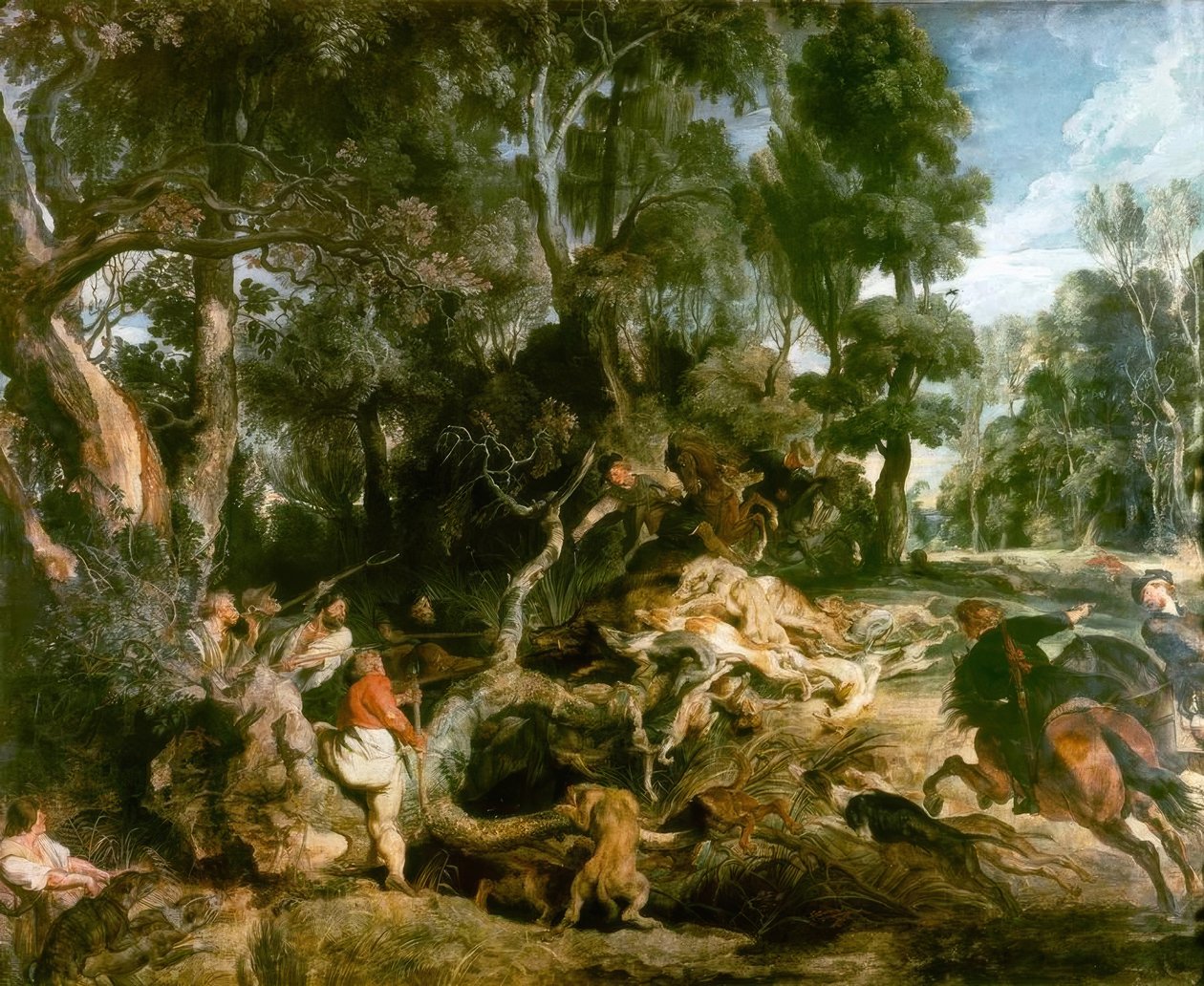 A vaddisznó vadászat alkotó: Peter Paul Rubens
