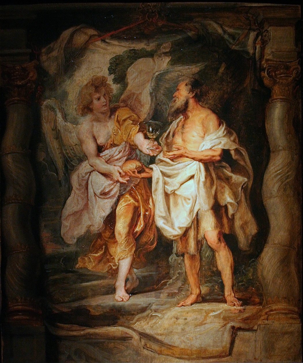 Illés próféta kenyeret és vizet kap egy angyaltól.JPG alkotó: Peter Paul Rubens