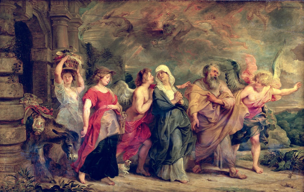 Lót családja elhagyja Szodomát, 1625 alkotó: Peter Paul Rubens