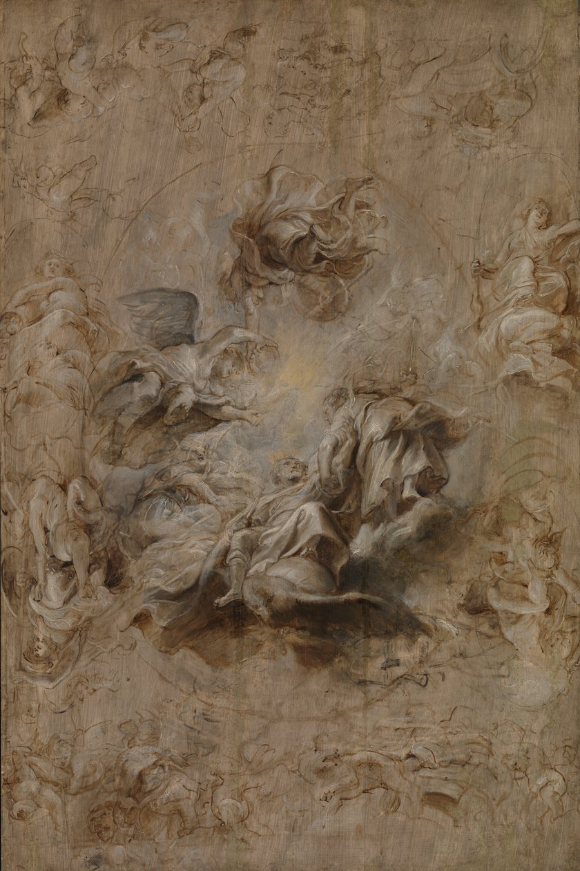 Több vázlat a bankettház mennyezetéhez alkotó: Peter Paul Rubens