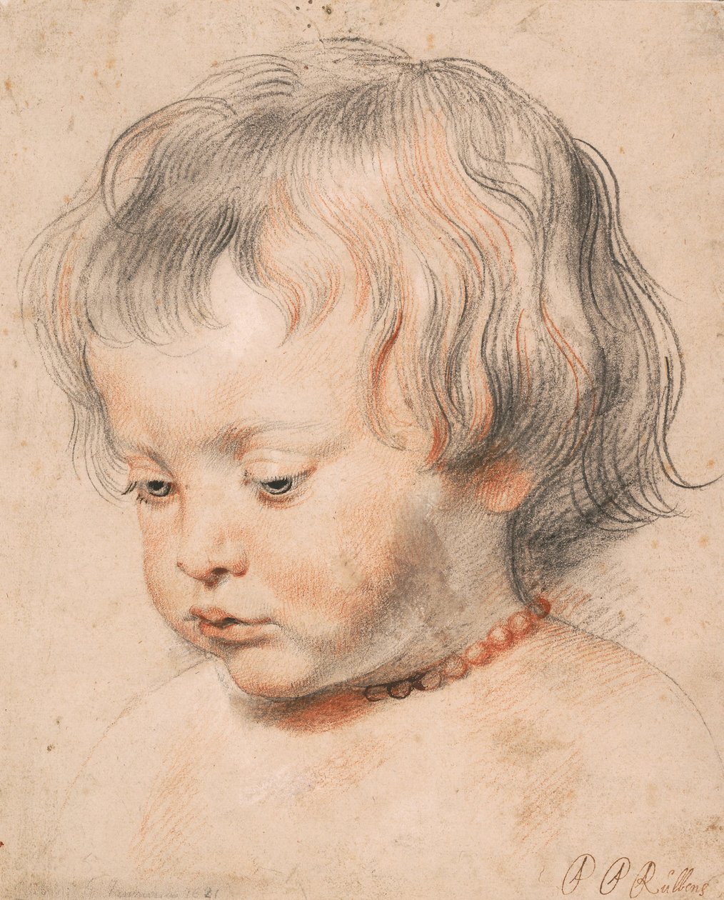 Nicolaas Rubens nyak nélküli korallt viselő, 1619-20 körül alkotó: Peter Paul Rubens