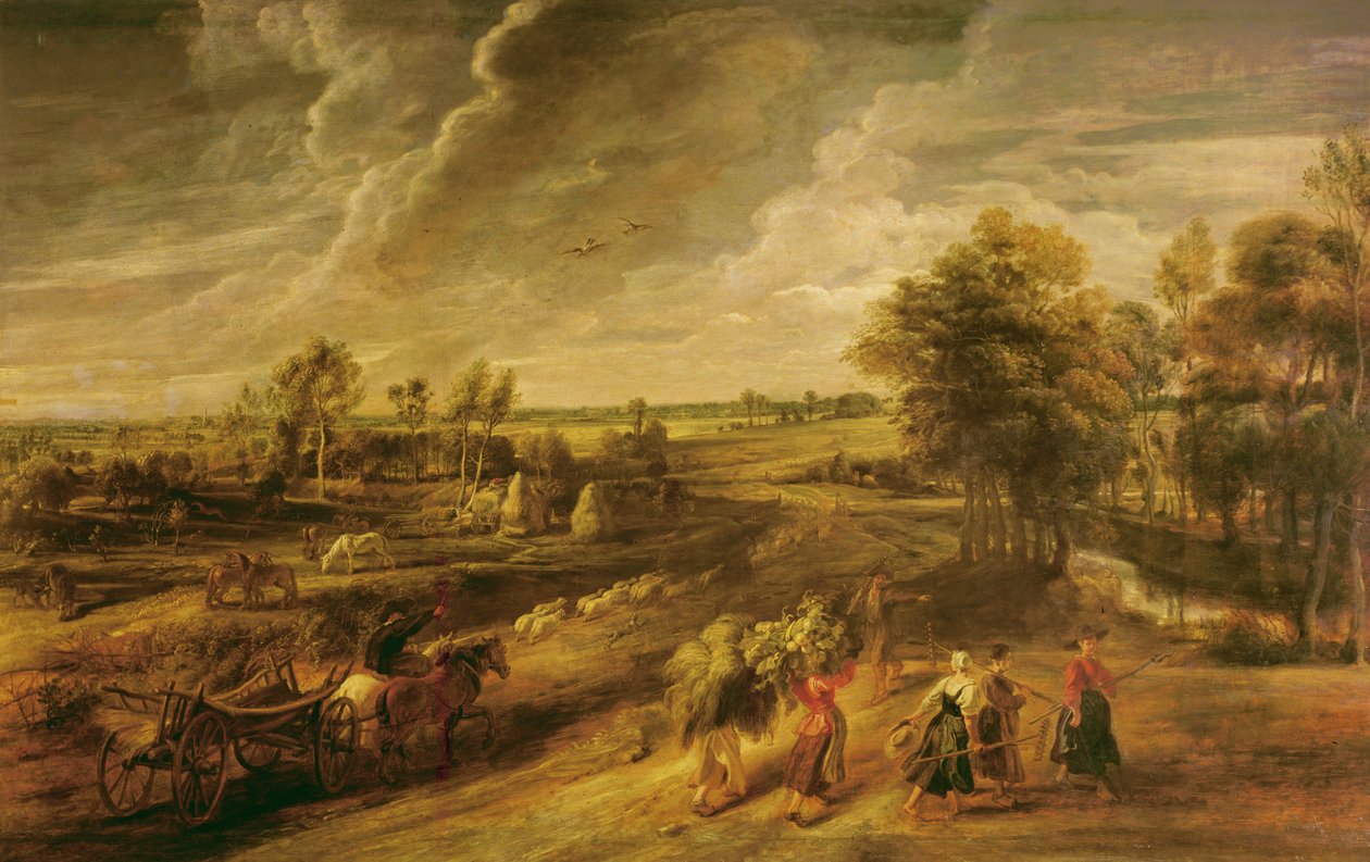 A földekről hazatérő parasztok, 1632-34 körül alkotó: Peter Paul Rubens