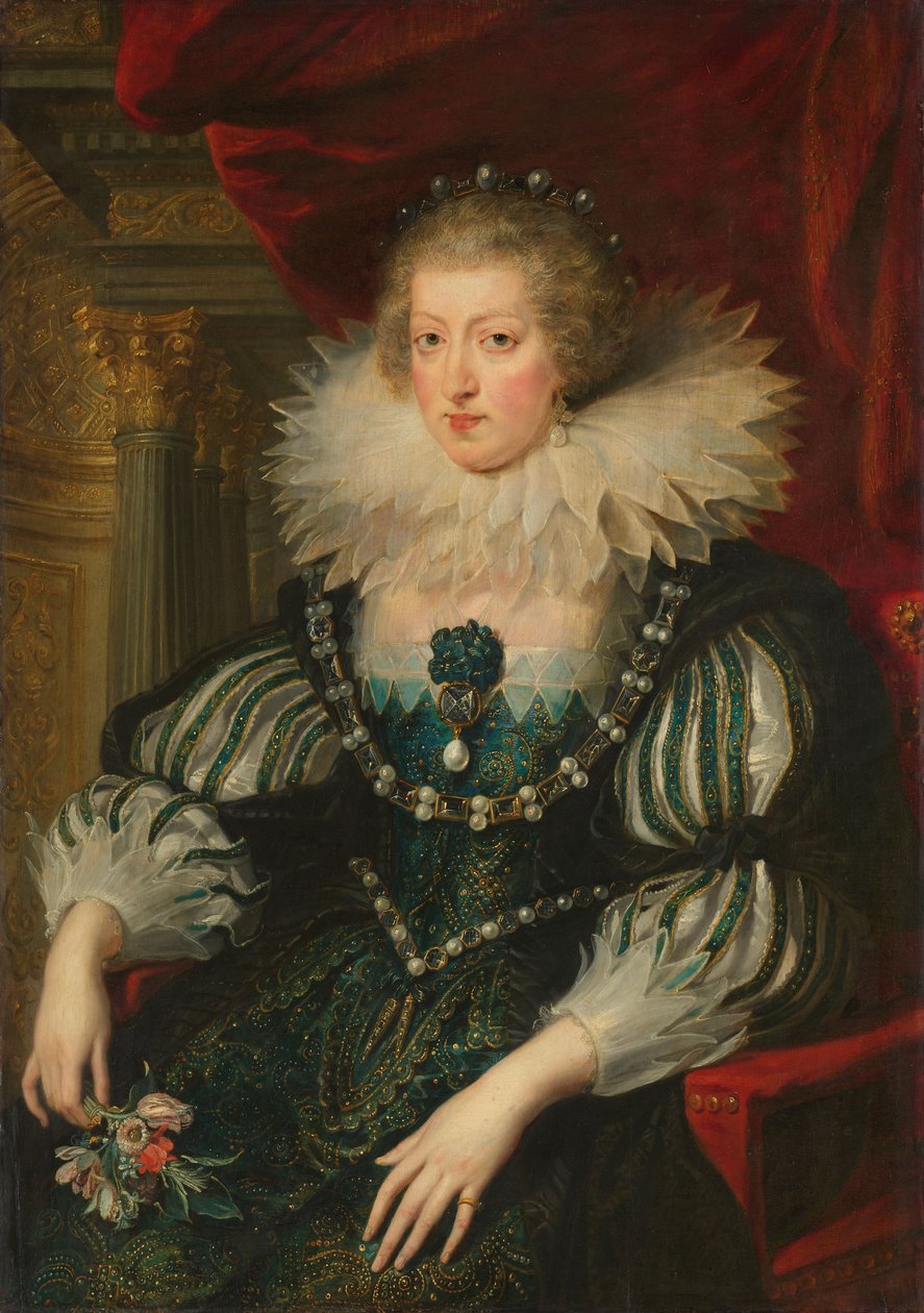 Ausztria Anna (1601-66) portréja, Spanyolország gyermeke, Franciaország és Navarra királynője alkotó: Peter Paul Rubens