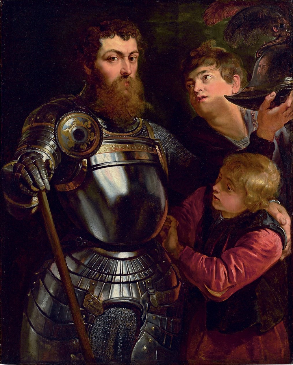 Egy parancsnok háromnegyedes portréja, harci öltözékben, háromnegyedes méretben alkotó: Peter Paul Rubens