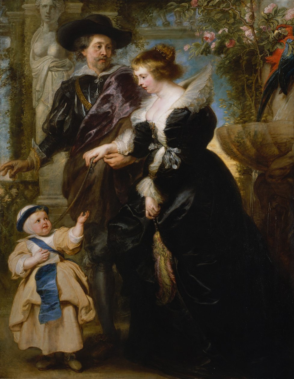 Rubens, felesége, Helena Fourment és egyik gyermekük alkotó: Peter Paul Rubens