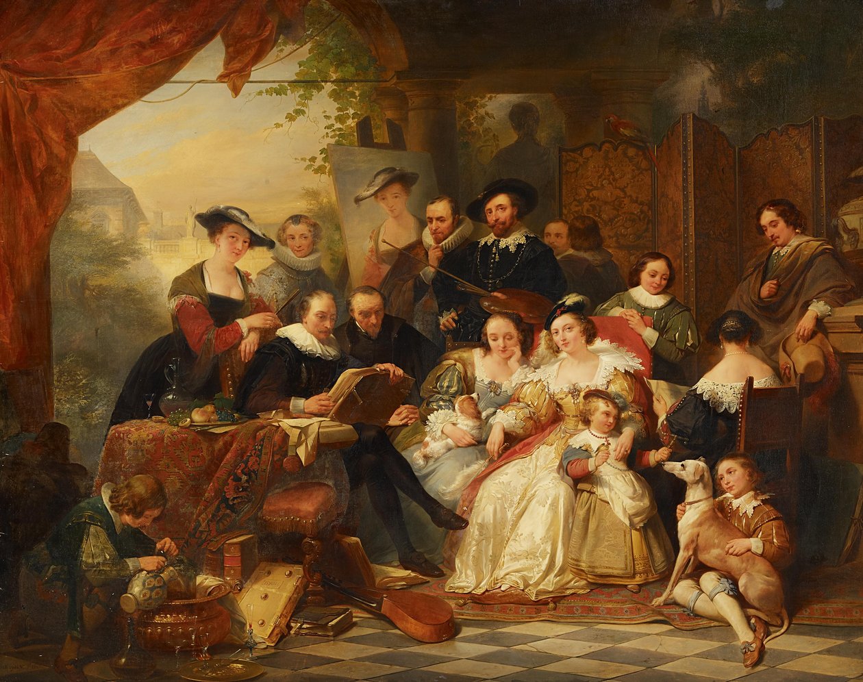 Rubens pártfogóival és családjával alkotó: Peter Paul Rubens