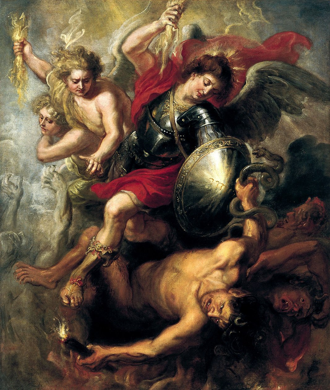 Szent Mihály kiűzi Lucifert és a lázadó angyalokat, 1622 alkotó: Peter Paul Rubens