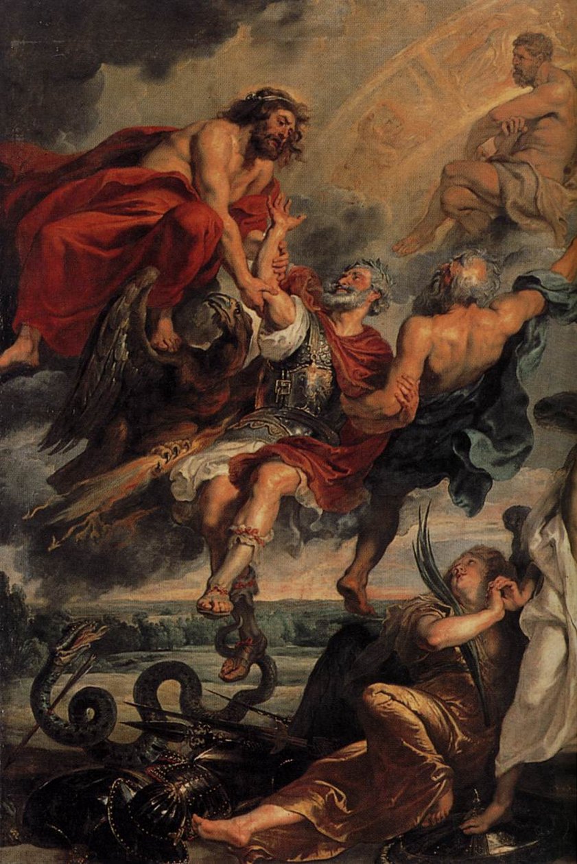 IV. Henrik apoteózisa és Marie de Médicis rezsimjének kiáltványa 1610. május 14 -én (részlet) alkotó: Peter Paul Rubens