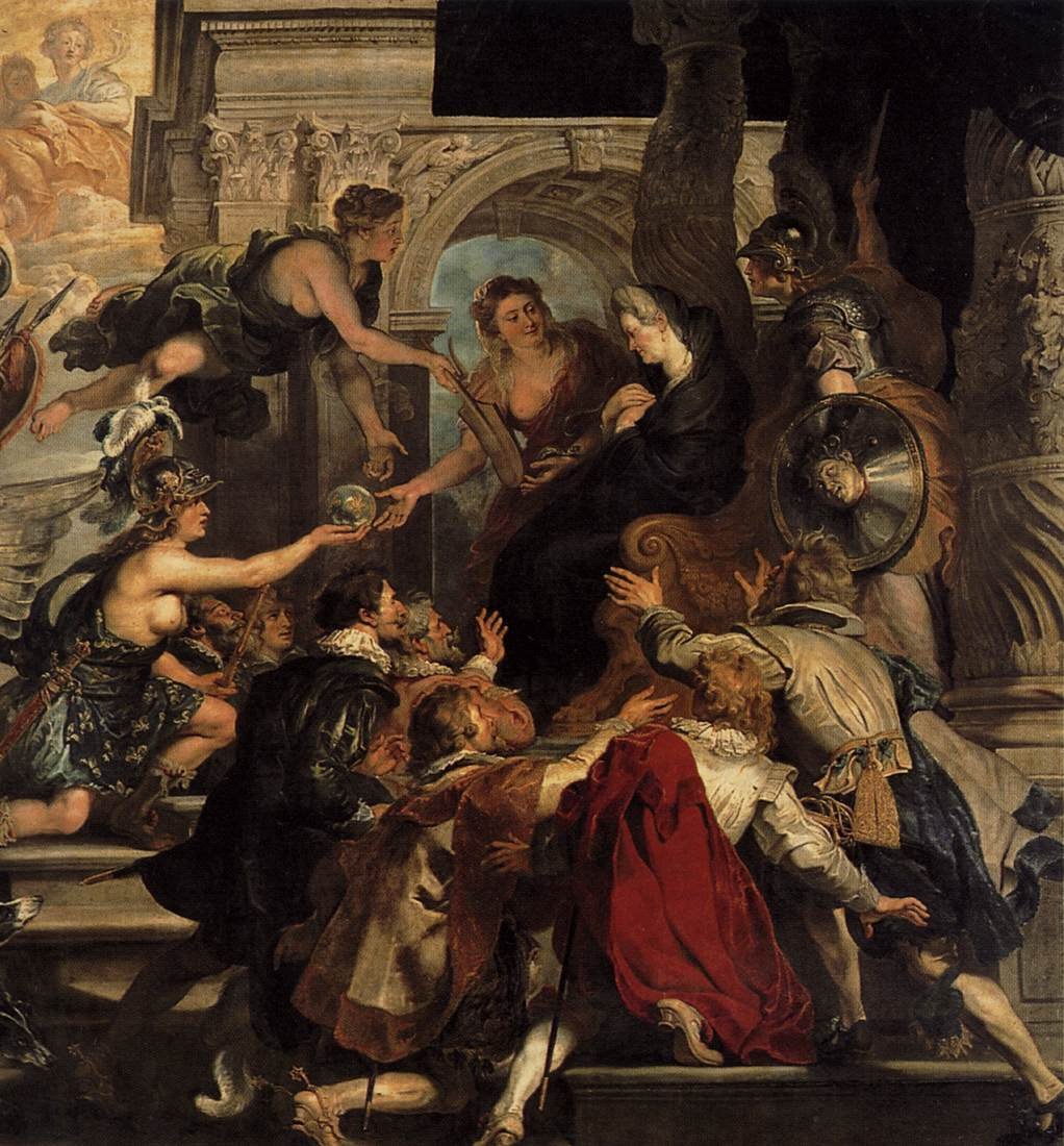 IV. Henrik apoteózisa és Marie de Médicis rezsimjének kiáltványa 1610. május 14 -én (részlet) alkotó: Peter Paul Rubens