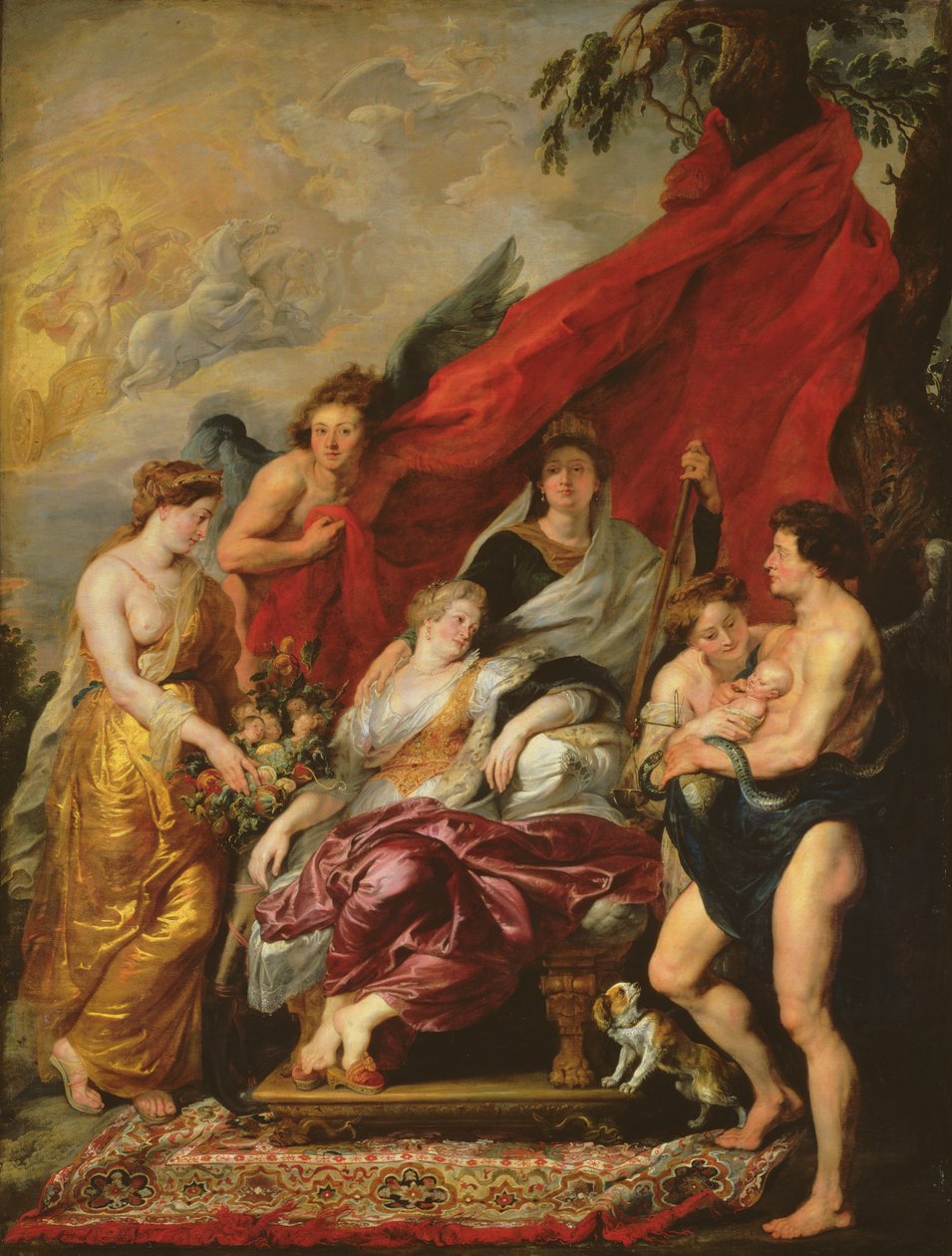 Lajos XIII (1601-43) születése Fontainebleau-ban, 1601. szeptember 27., a Medici-ciklusból, 1621-25 alkotó: Peter Paul Rubens