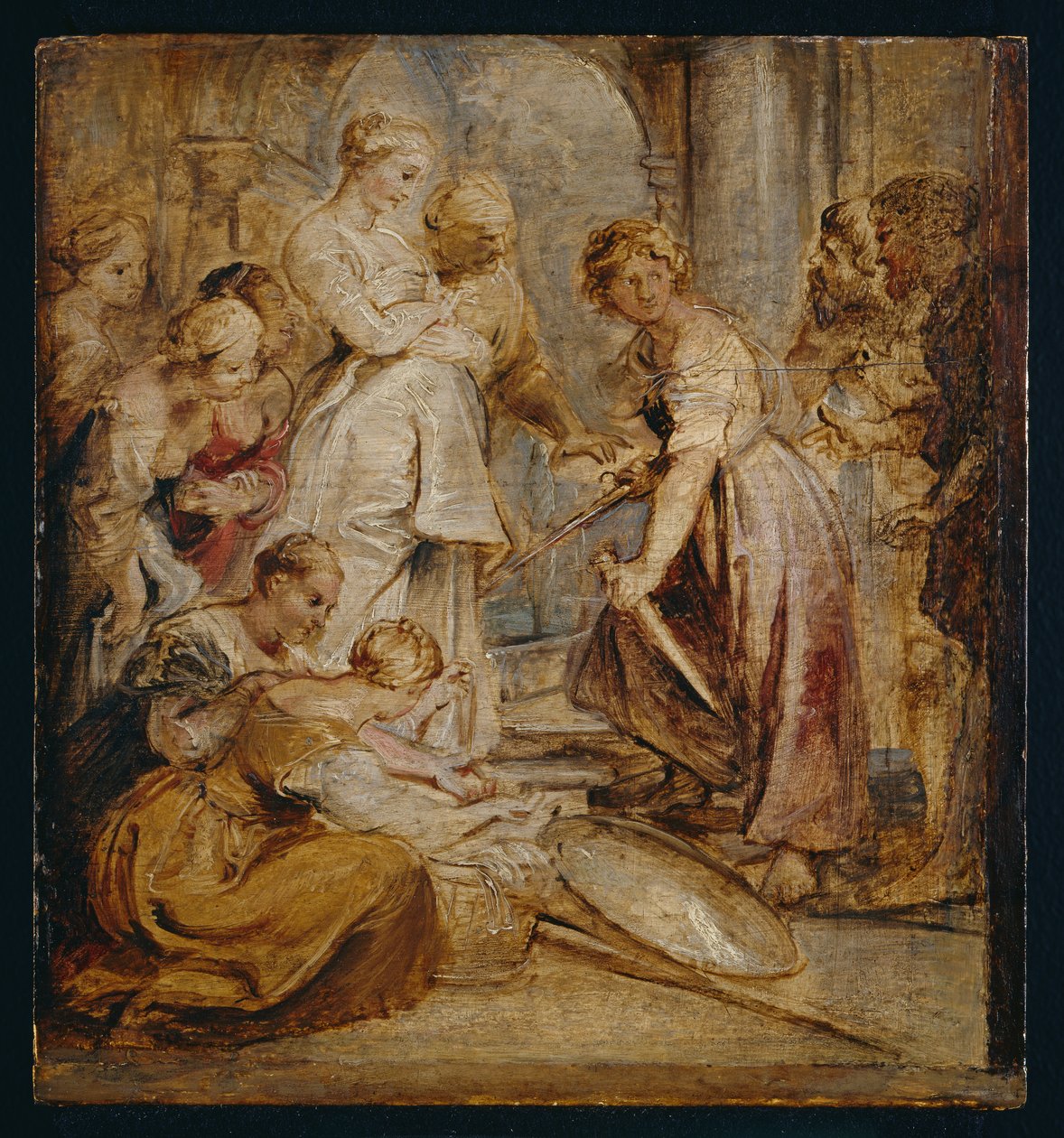 Akhilleusz felfedezése Lykomédész lányai között, 1618 körül alkotó: Peter Paul Rubens